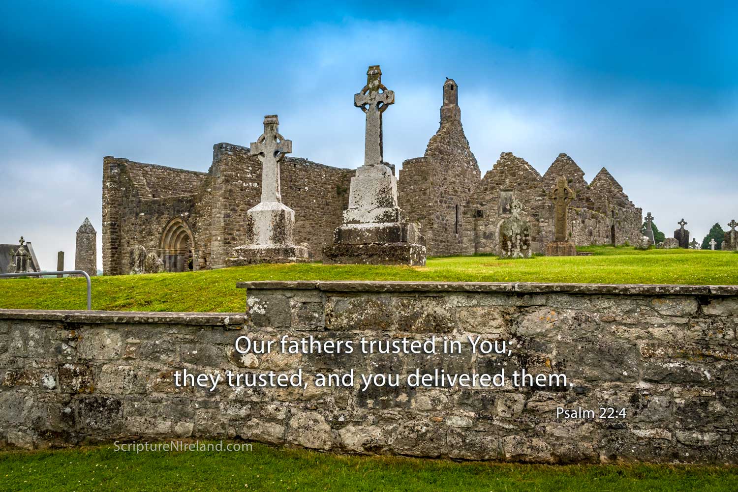 Ruin of Clonmacnoise Monastery, founded in 544AD by St Ciaran